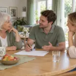 Angehörige und Pflegebedürftige planen gemeinsam die Unterstützung